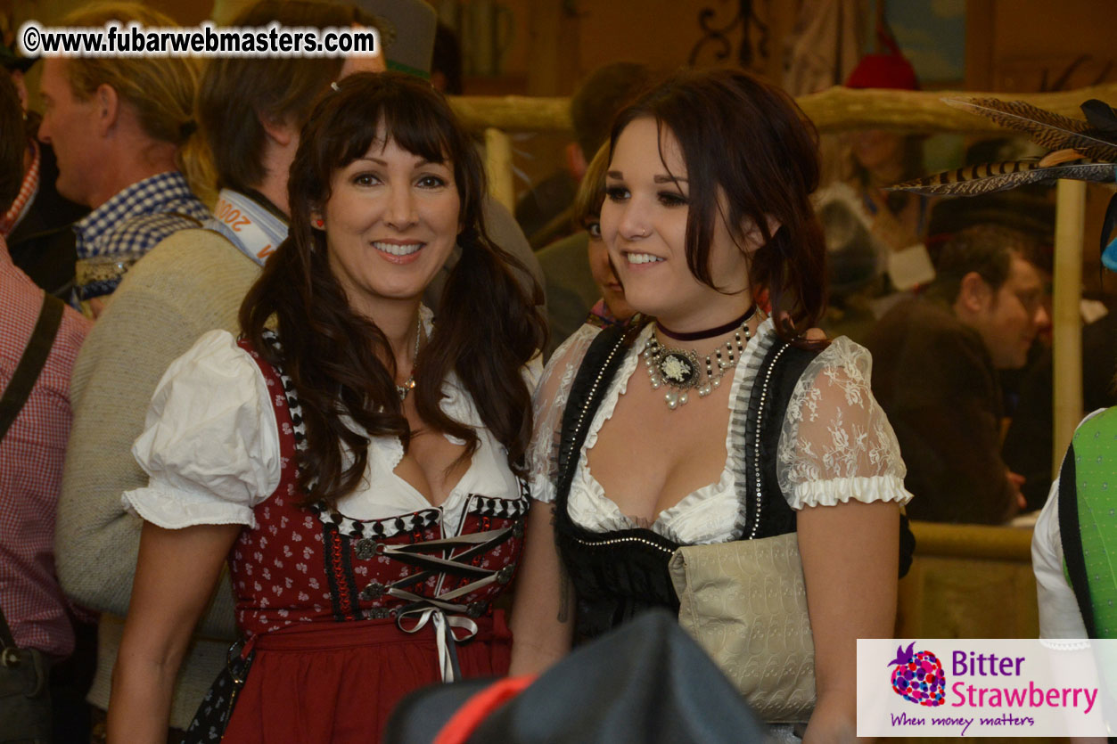 Beer tent seating in the legendary Hacker Festzelt