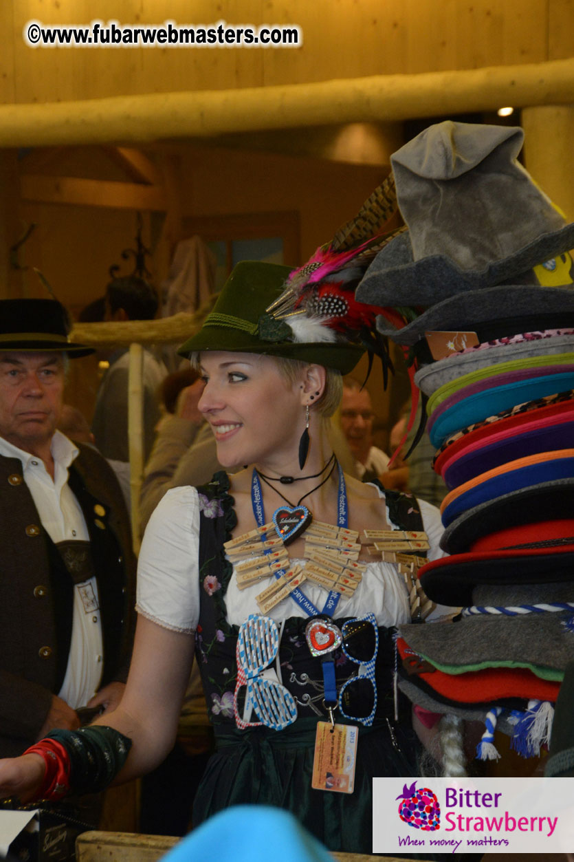 Beer tent seating in the legendary Hacker Festzelt