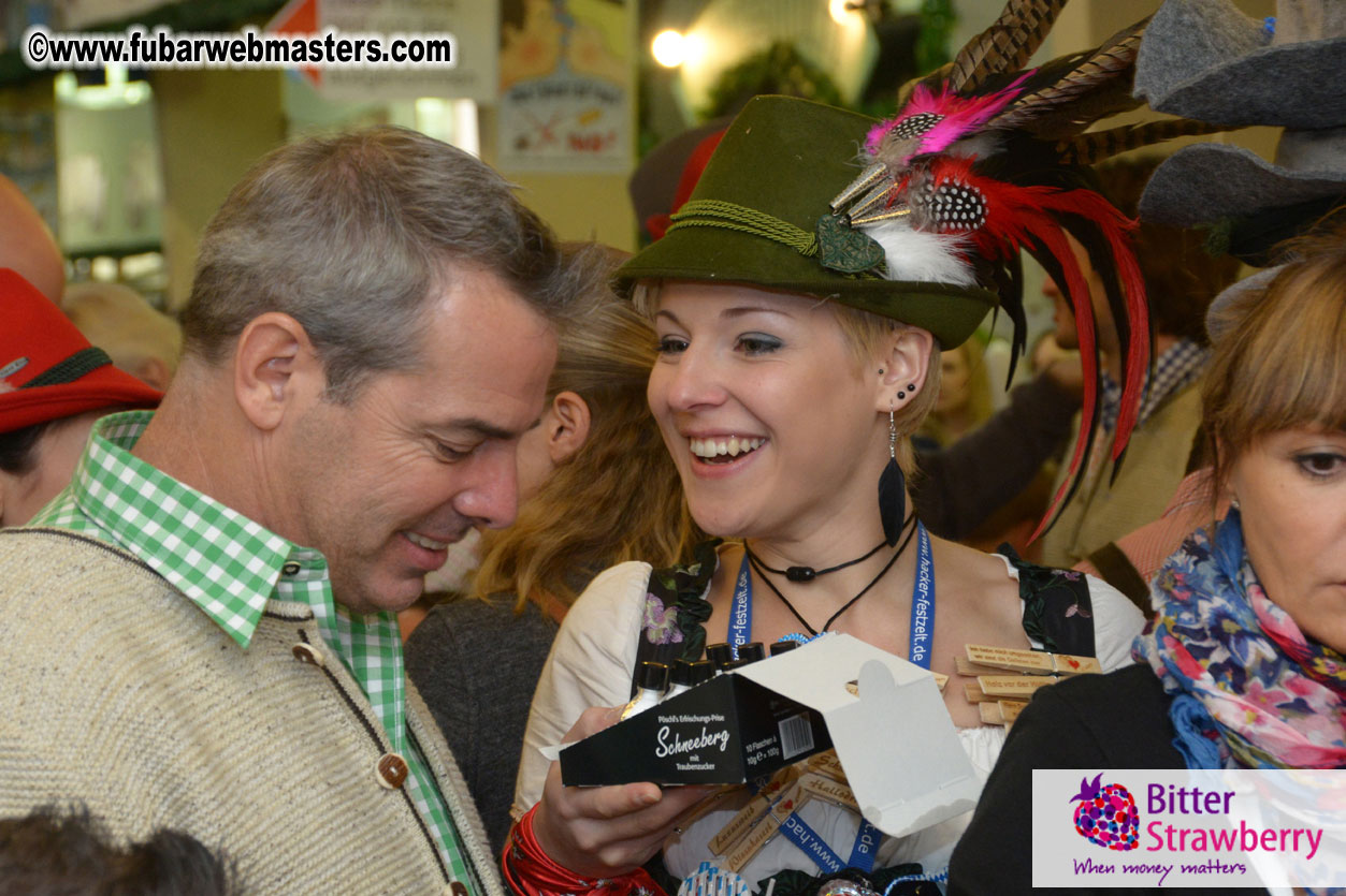 Beer tent seating in the legendary Hacker Festzelt