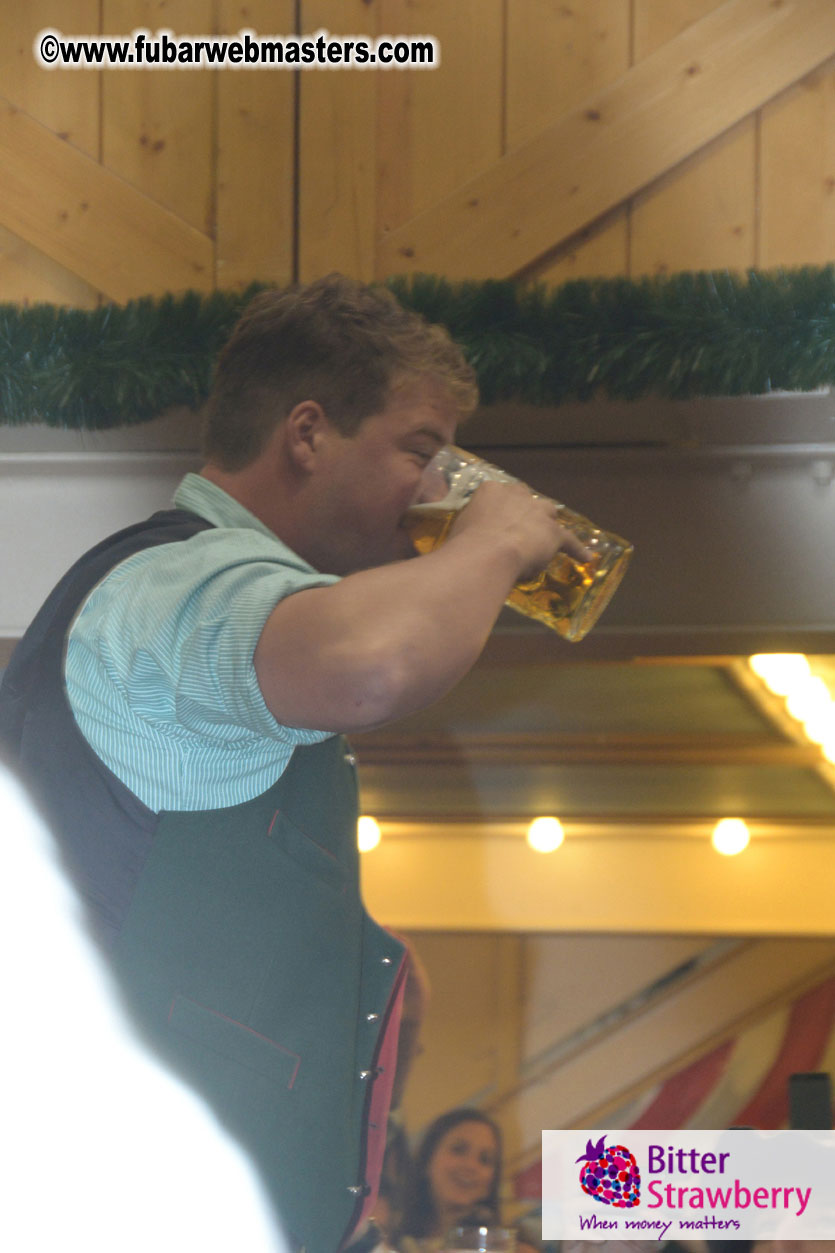 Beer tent seating in the legendary Hacker Festzelt