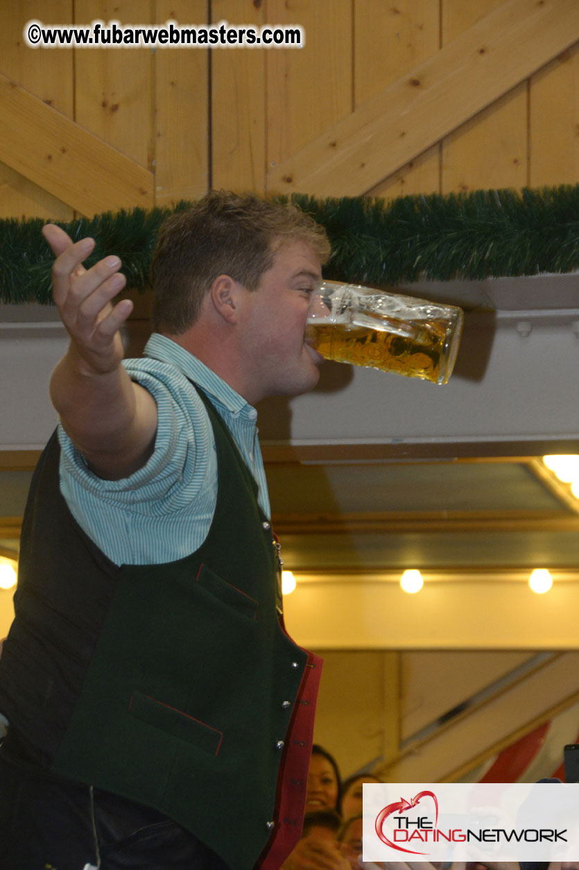 Beer tent seating in the legendary Hacker Festzelt