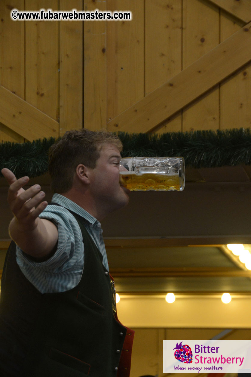 Beer tent seating in the legendary Hacker Festzelt