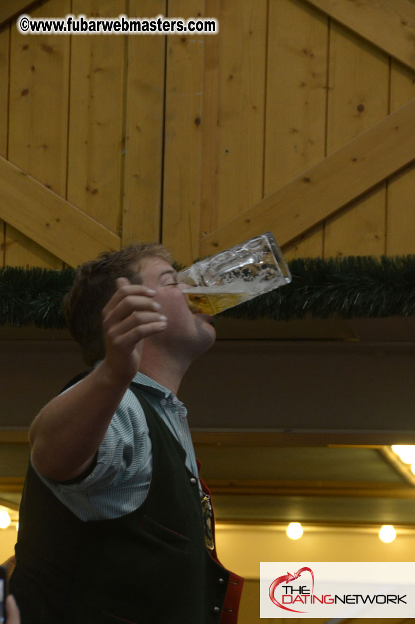 Beer tent seating in the legendary Hacker Festzelt