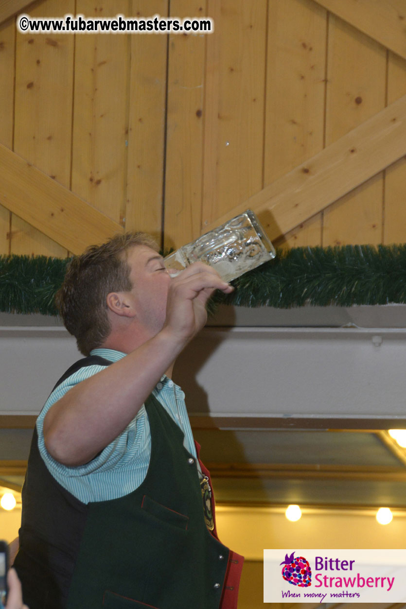 Beer tent seating in the legendary Hacker Festzelt