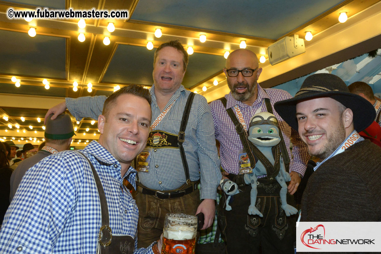 Beer tent seating in the legendary Hacker Festzelt