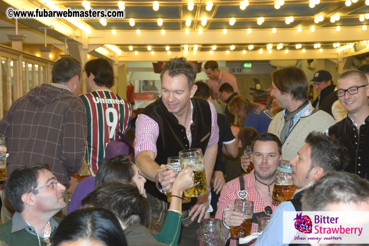 Beer tent seating in the legendary Hacker Festzelt