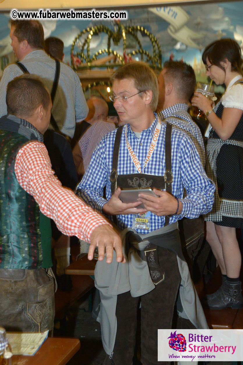 Beer tent seating in the legendary Hacker Festzelt