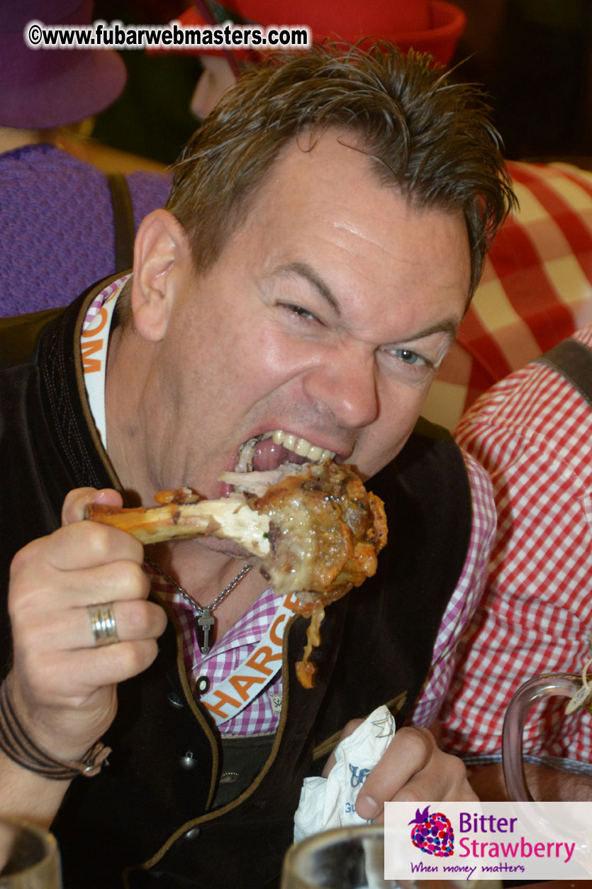 Beer tent seating in the legendary Hacker Festzelt