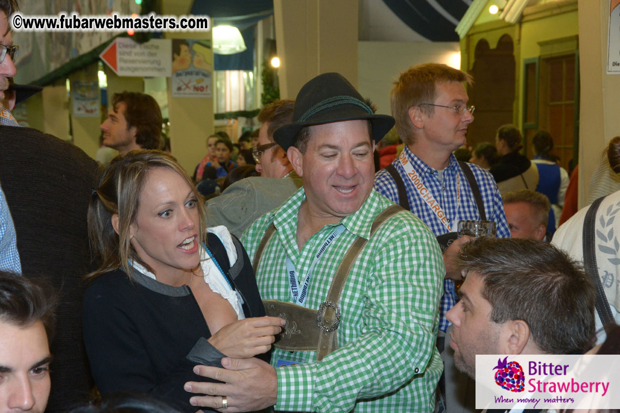 Beer tent seating in the legendary Hacker Festzelt