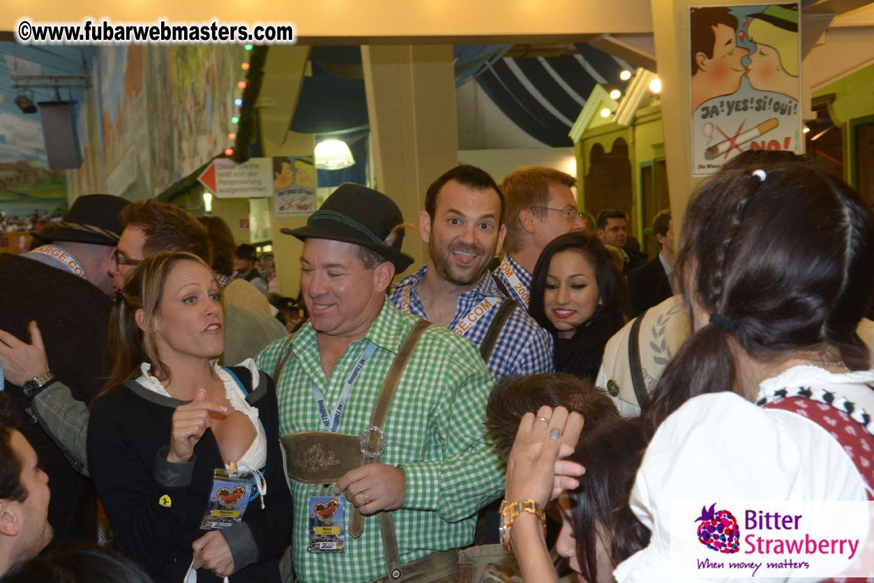 Beer tent seating in the legendary Hacker Festzelt