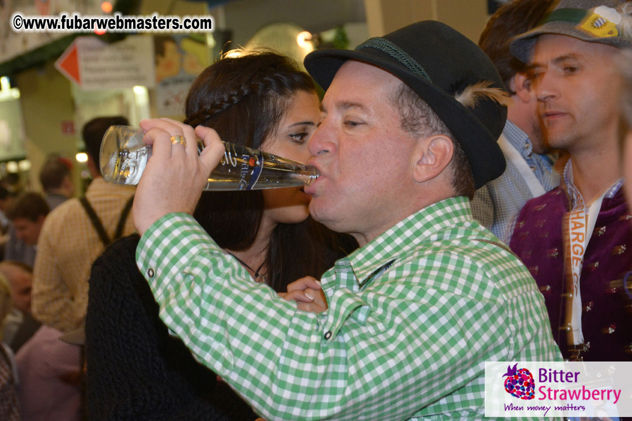 Beer tent seating in the legendary Hacker Festzelt