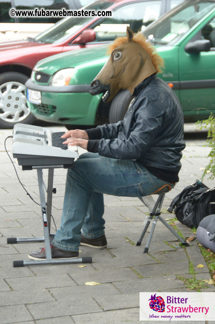 Beer tent seating in the legendary Hacker Festzelt