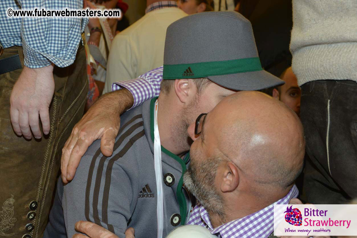 Beer tent seating in the legendary Hacker Festzelt