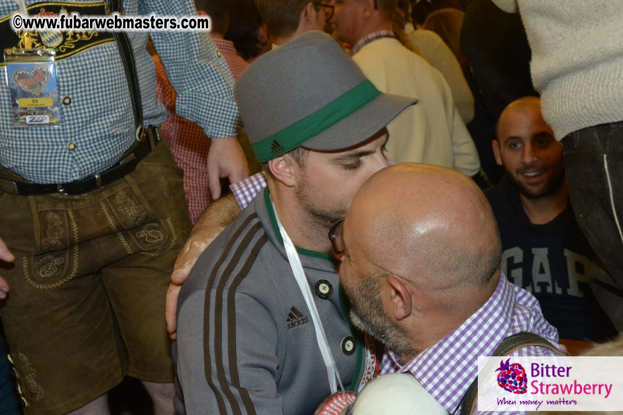 Beer tent seating in the legendary Hacker Festzelt