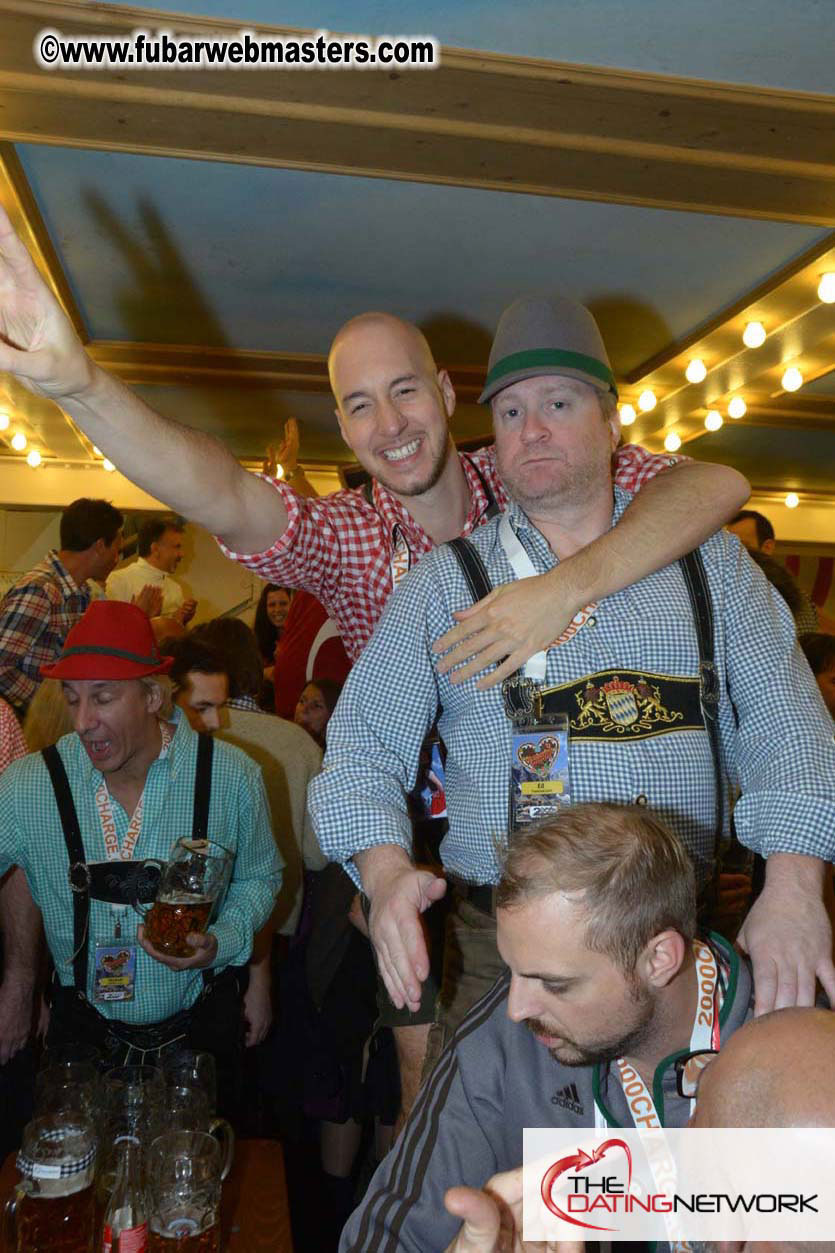 Beer tent seating in the legendary Hacker Festzelt