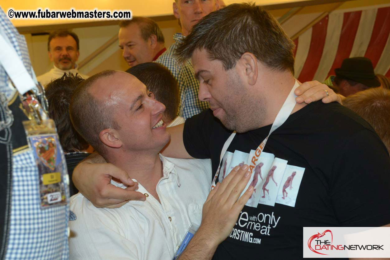 Beer tent seating in the legendary Hacker Festzelt