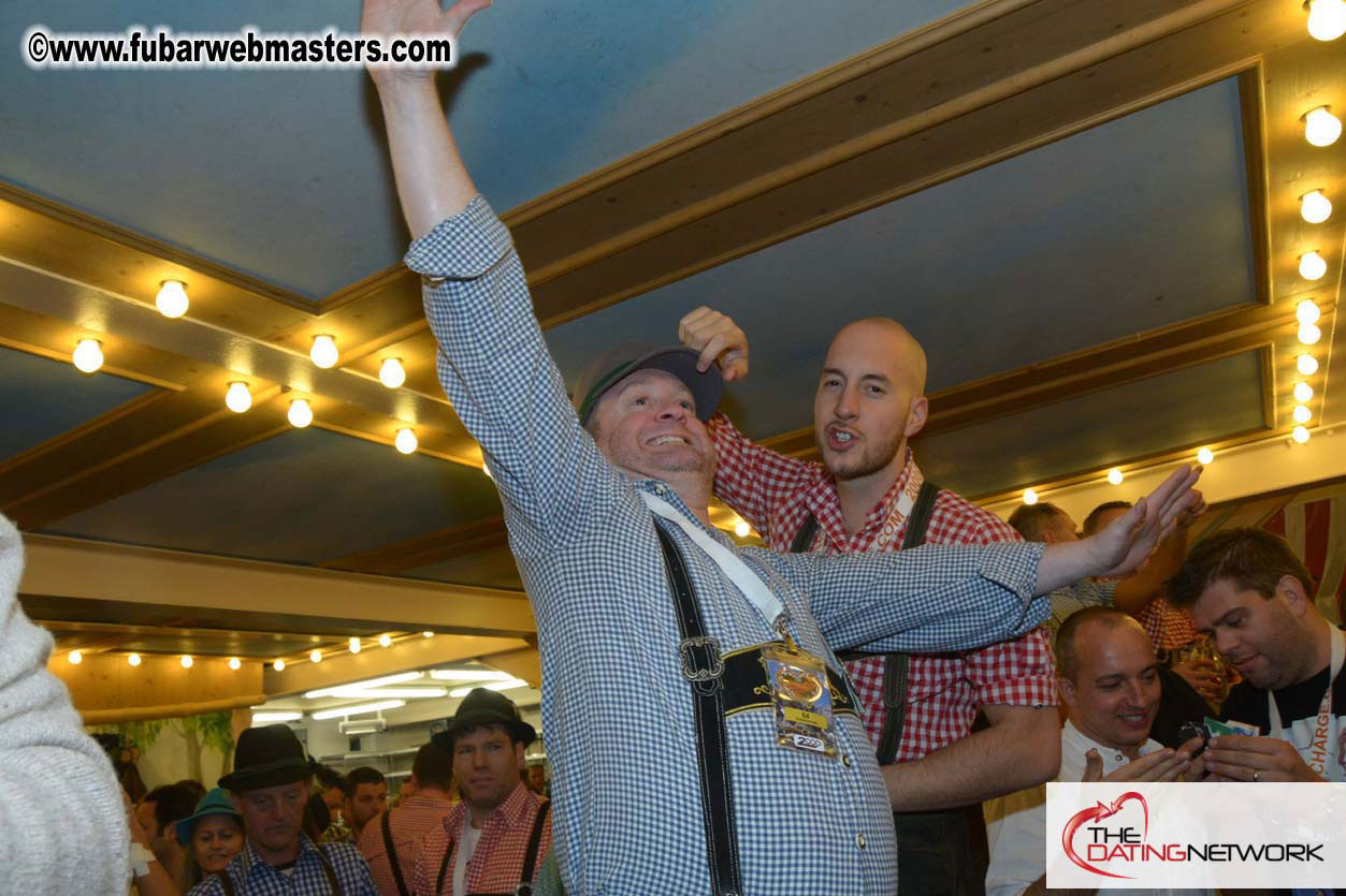 Beer tent seating in the legendary Hacker Festzelt