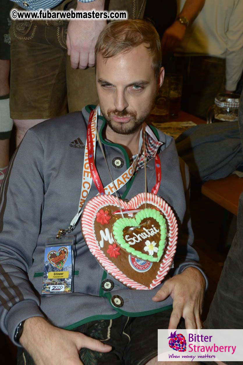 Beer tent seating in the legendary Hacker Festzelt