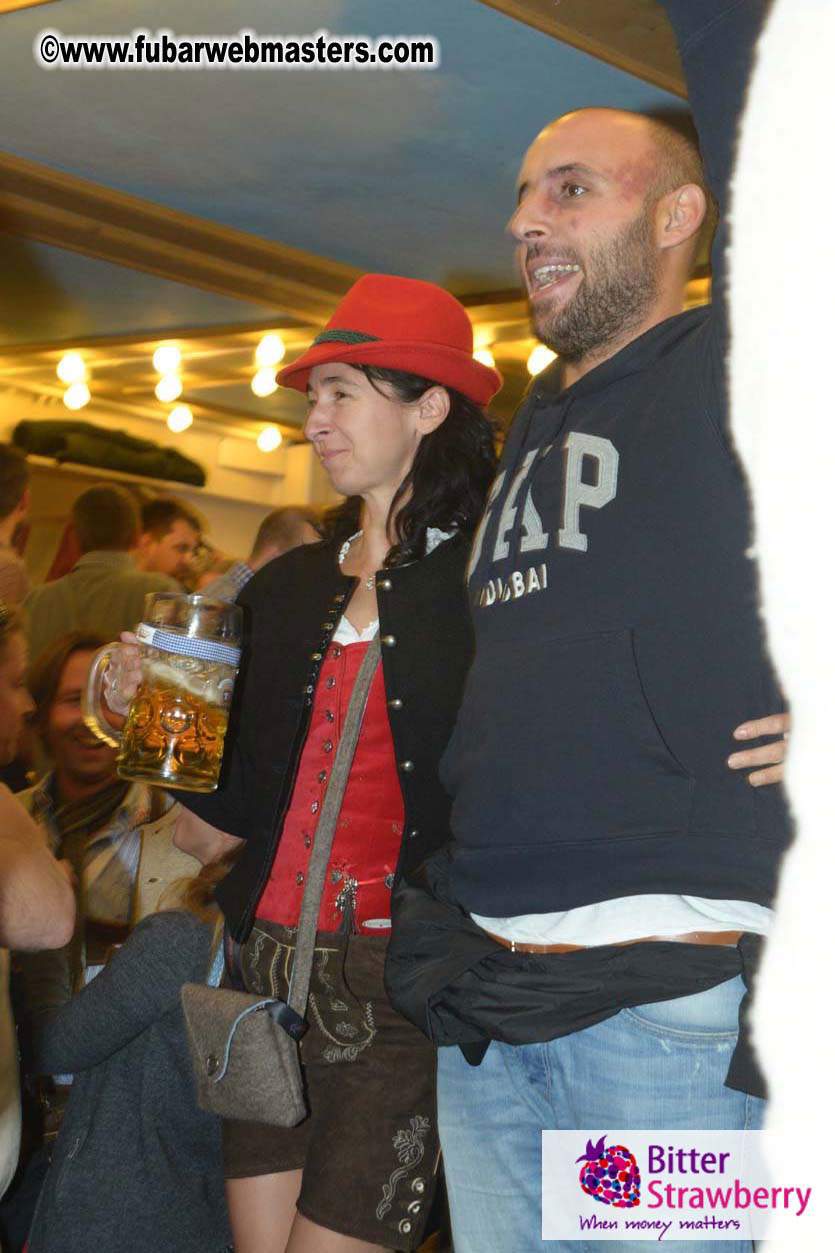 Beer tent seating in the legendary Hacker Festzelt