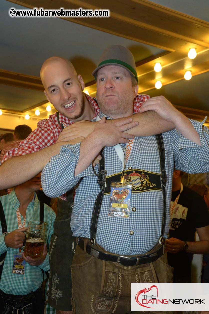 Beer tent seating in the legendary Hacker Festzelt
