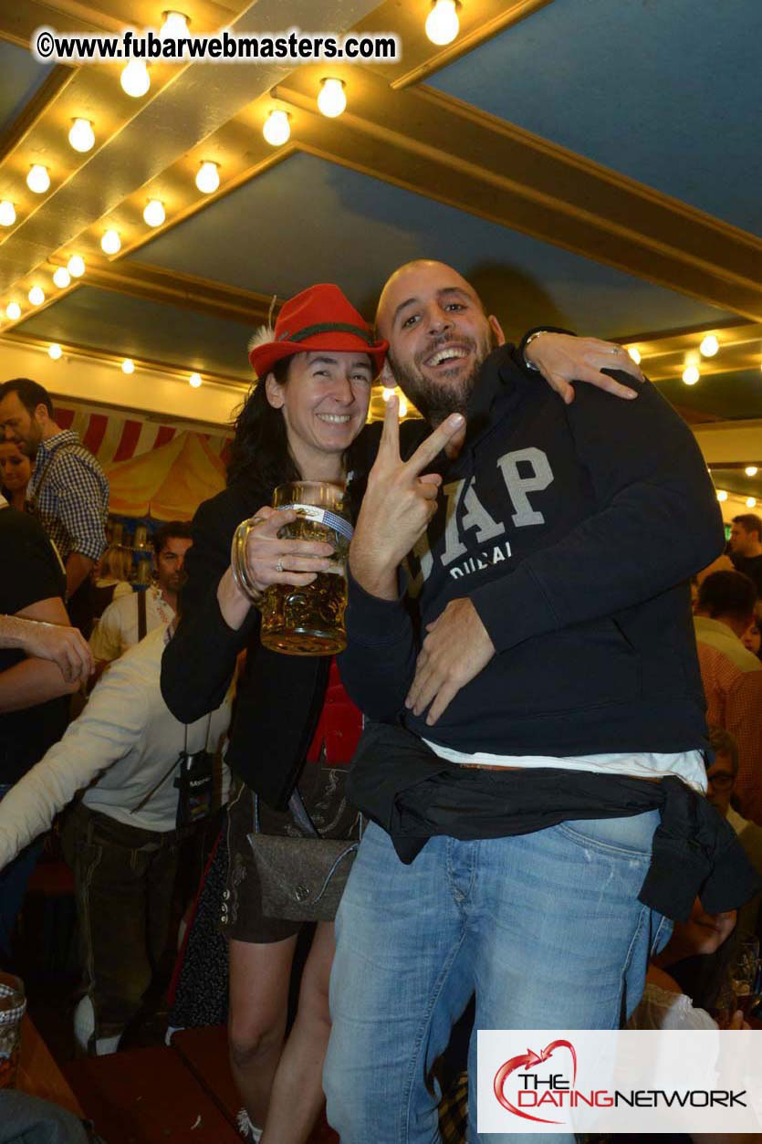 Beer tent seating in the legendary Hacker Festzelt