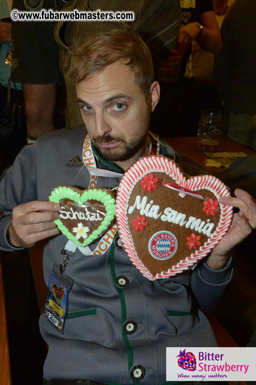 Beer tent seating in the legendary Hacker Festzelt