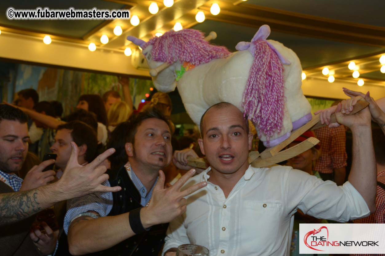Beer tent seating in the legendary Hacker Festzelt