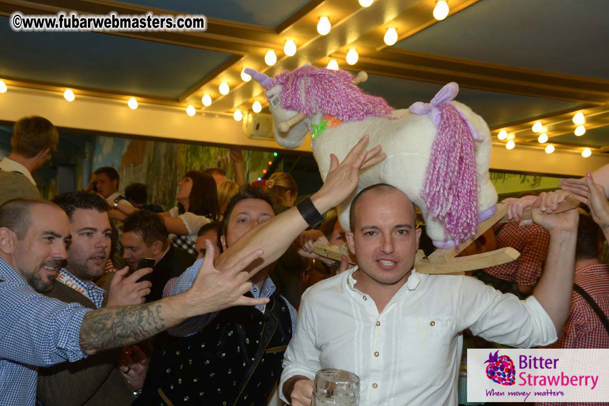 Beer tent seating in the legendary Hacker Festzelt