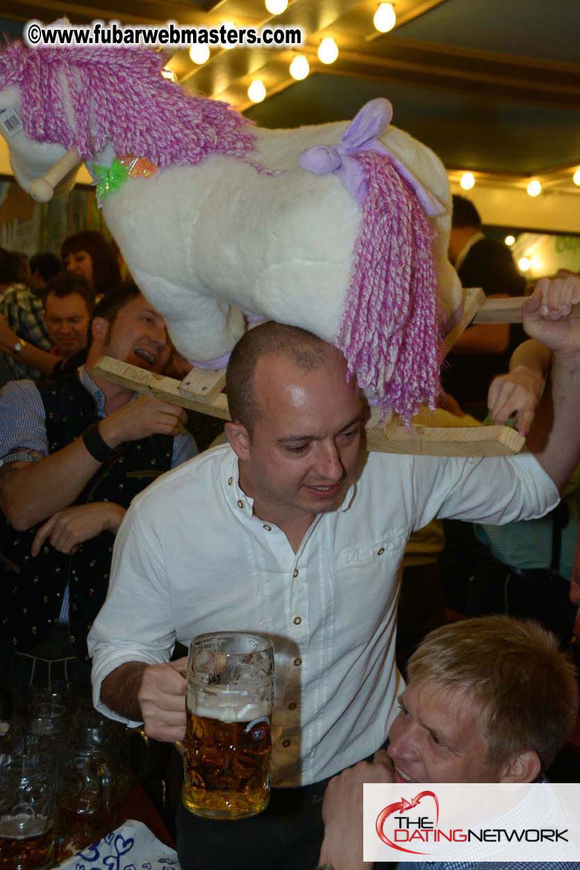 Beer tent seating in the legendary Hacker Festzelt