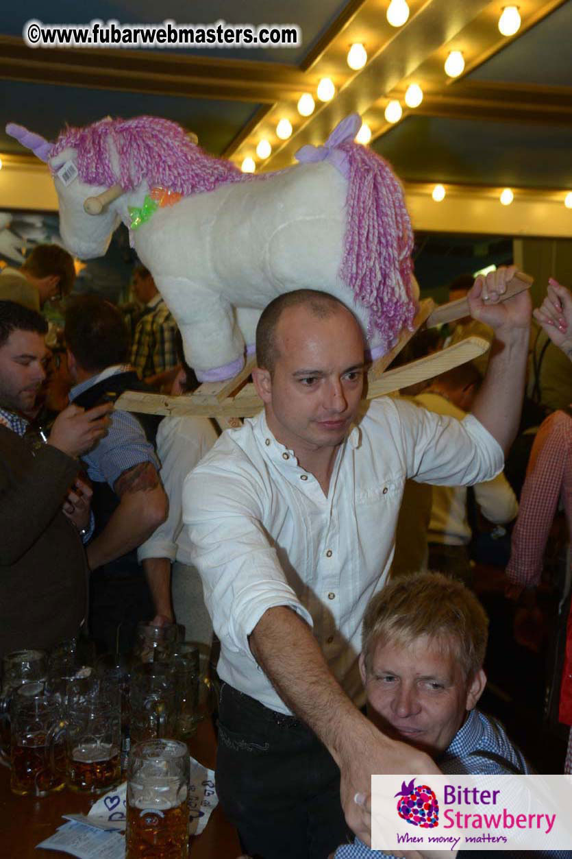 Beer tent seating in the legendary Hacker Festzelt