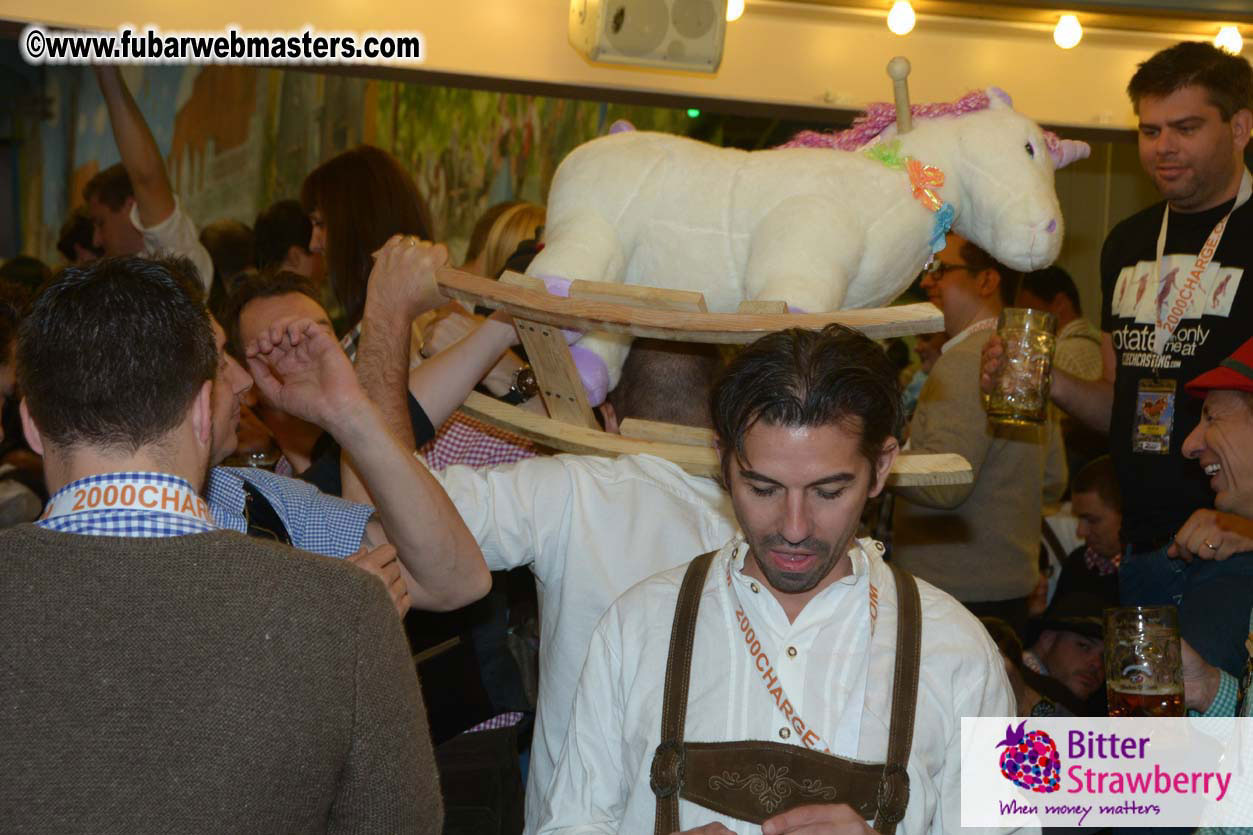 Beer tent seating in the legendary Hacker Festzelt