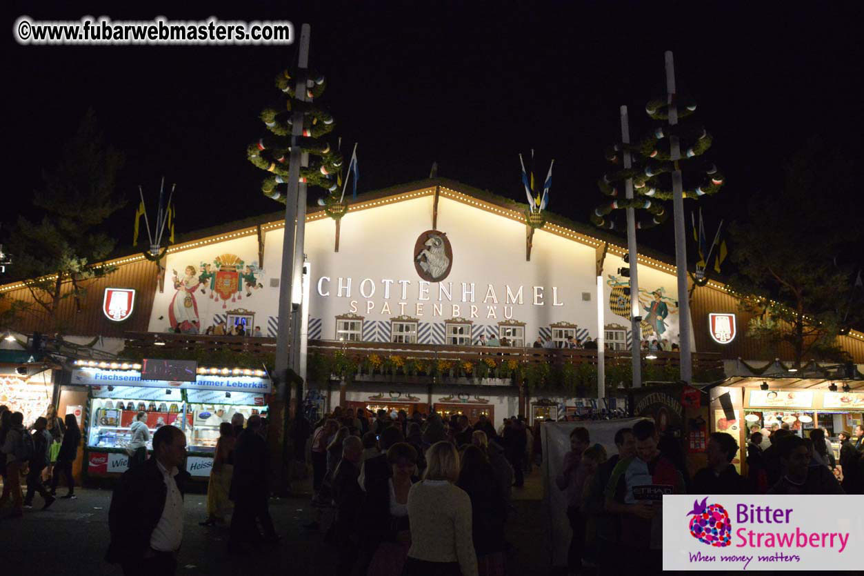 Beer tent seating in the legendary Hacker Festzelt