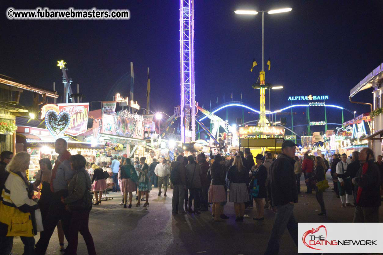 Beer tent seating in the legendary Hacker Festzelt