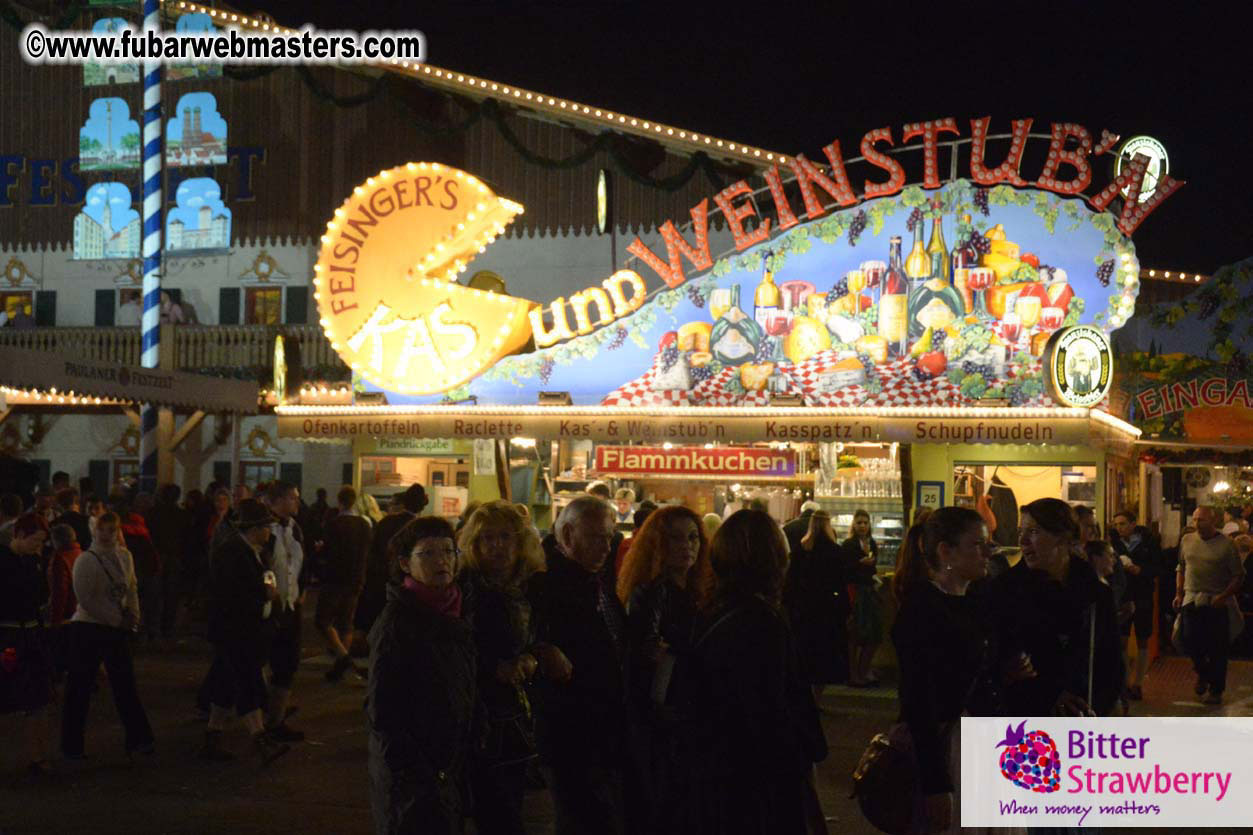 Beer tent seating in the legendary Hacker Festzelt
