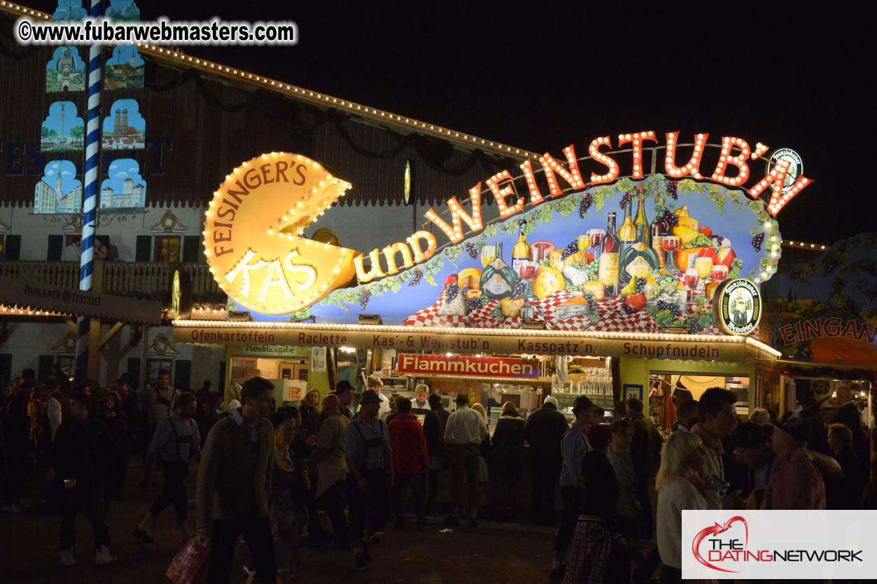 Beer tent seating in the legendary Hacker Festzelt
