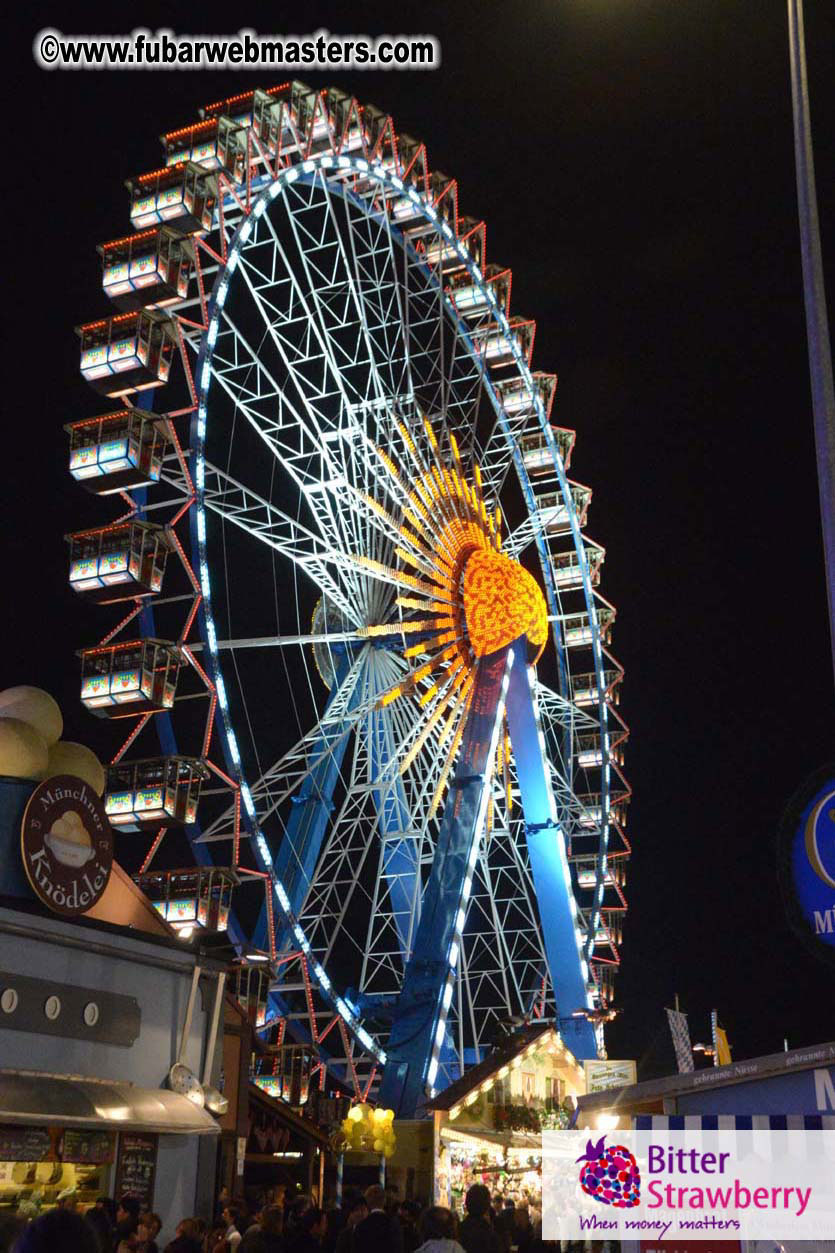 Beer tent seating in the legendary Hacker Festzelt