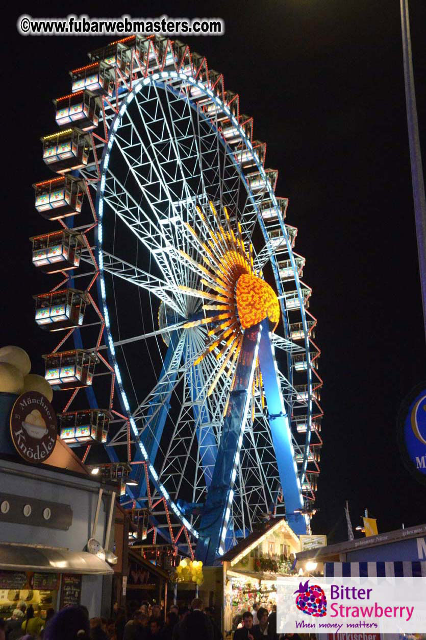 Beer tent seating in the legendary Hacker Festzelt
