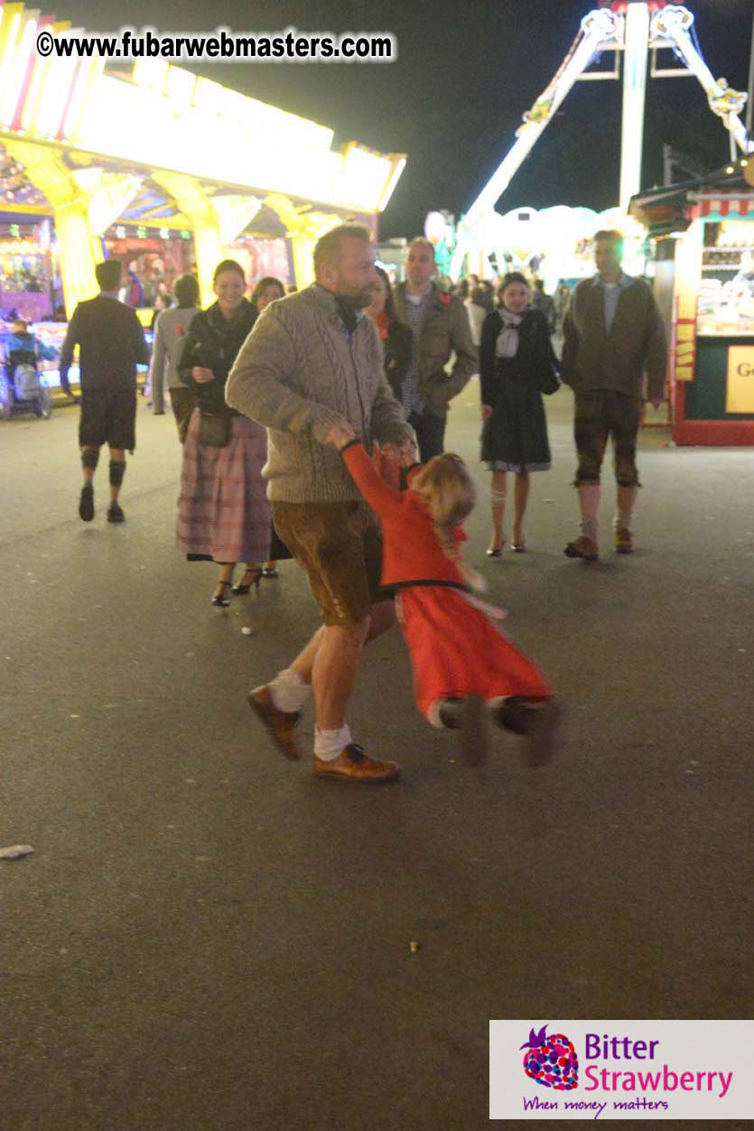 Beer tent seating in the legendary Hacker Festzelt