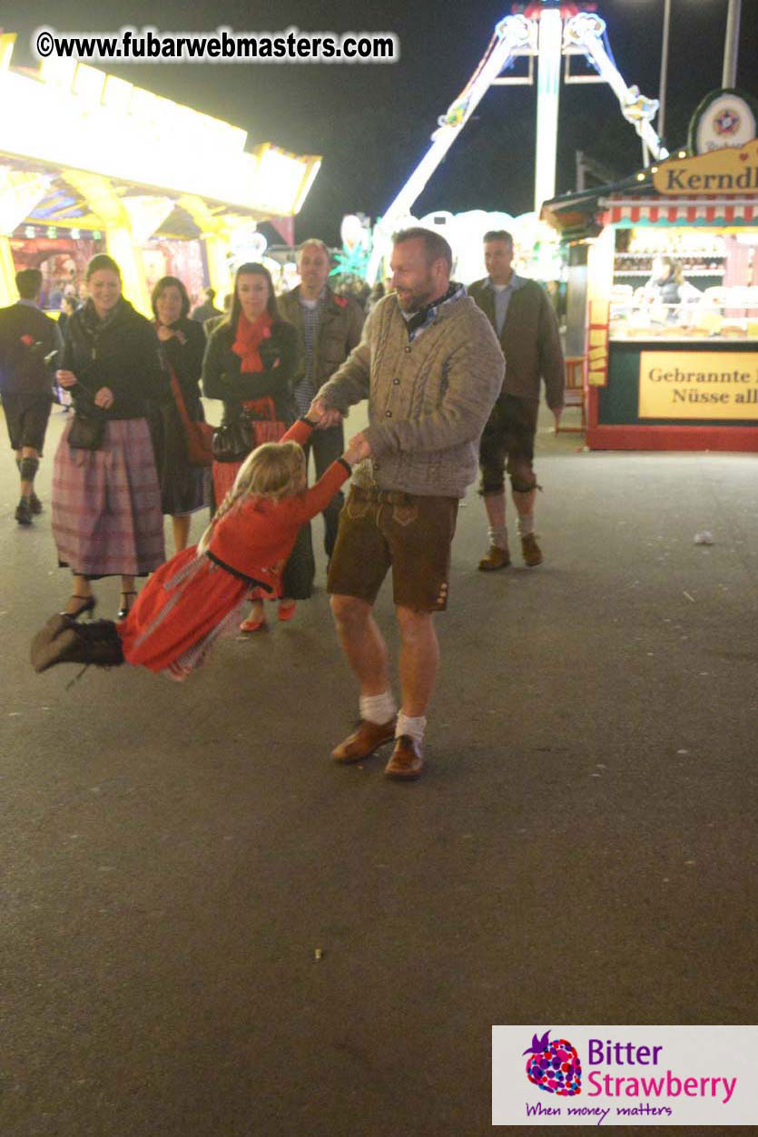 Beer tent seating in the legendary Hacker Festzelt
