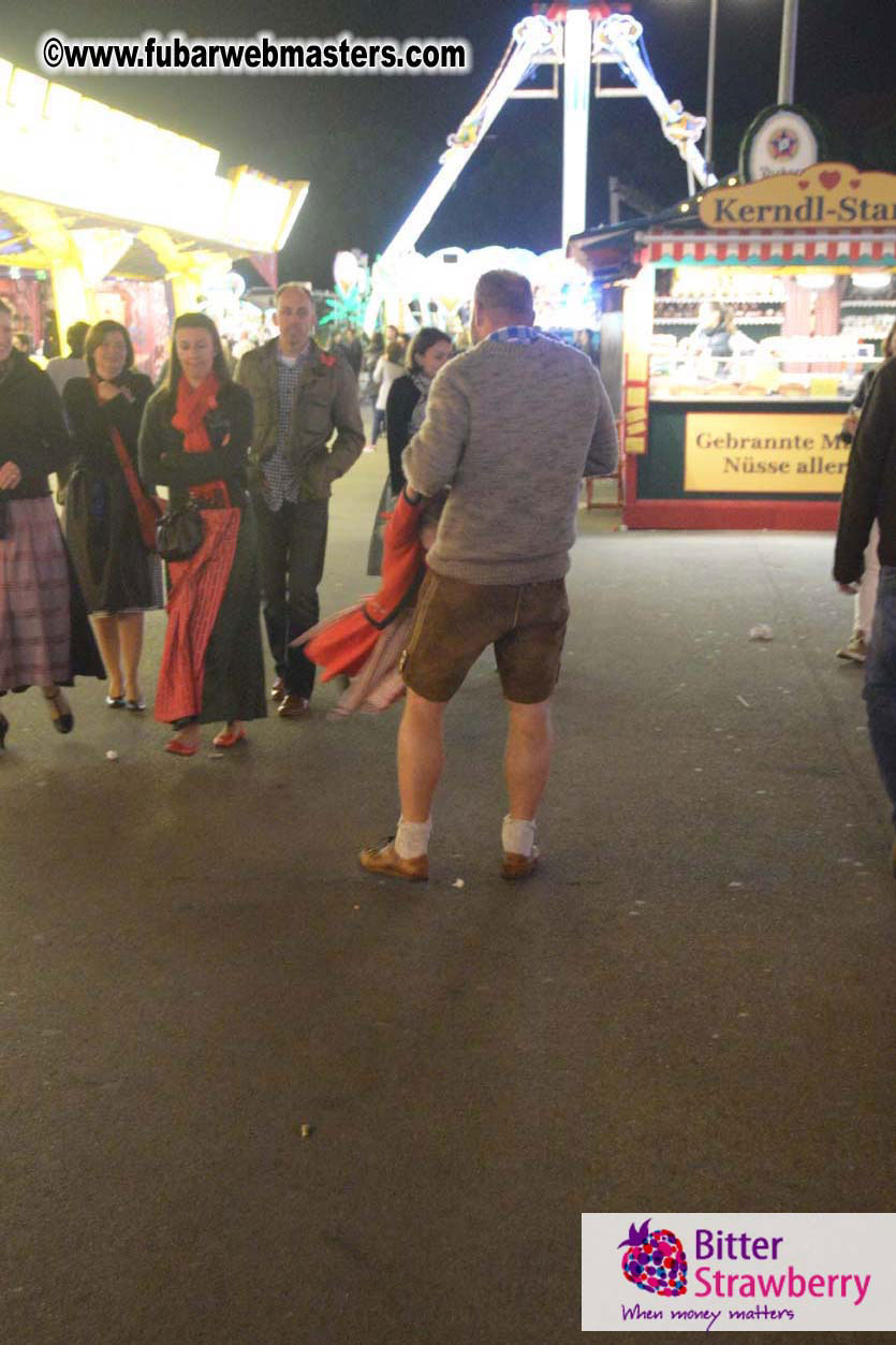 Beer tent seating in the legendary Hacker Festzelt