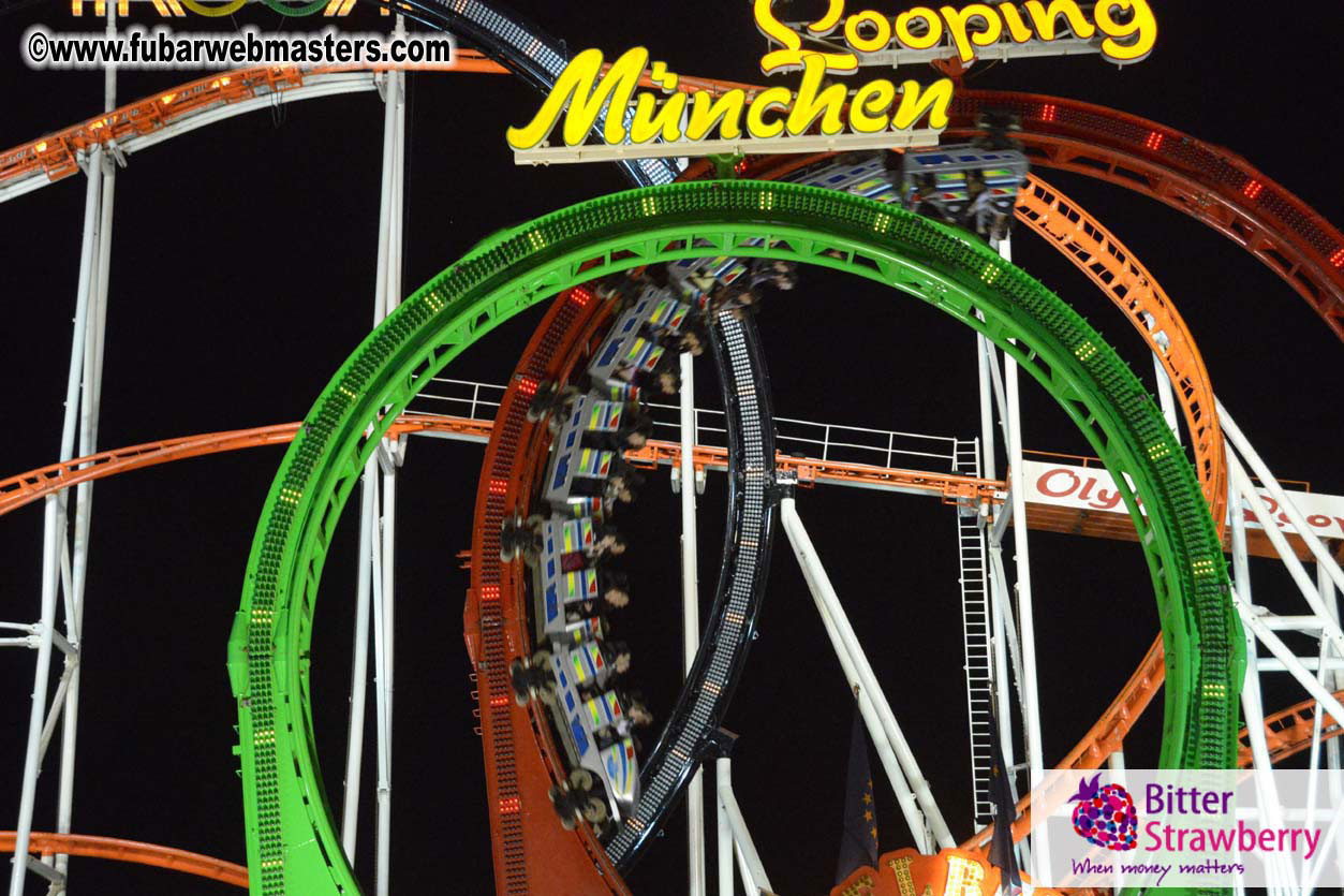 Beer tent seating in the legendary Hacker Festzelt