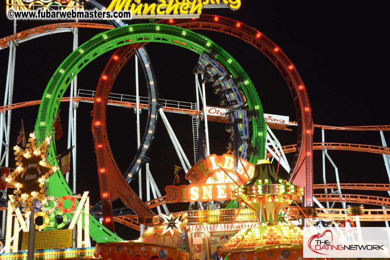 Beer tent seating in the legendary Hacker Festzelt