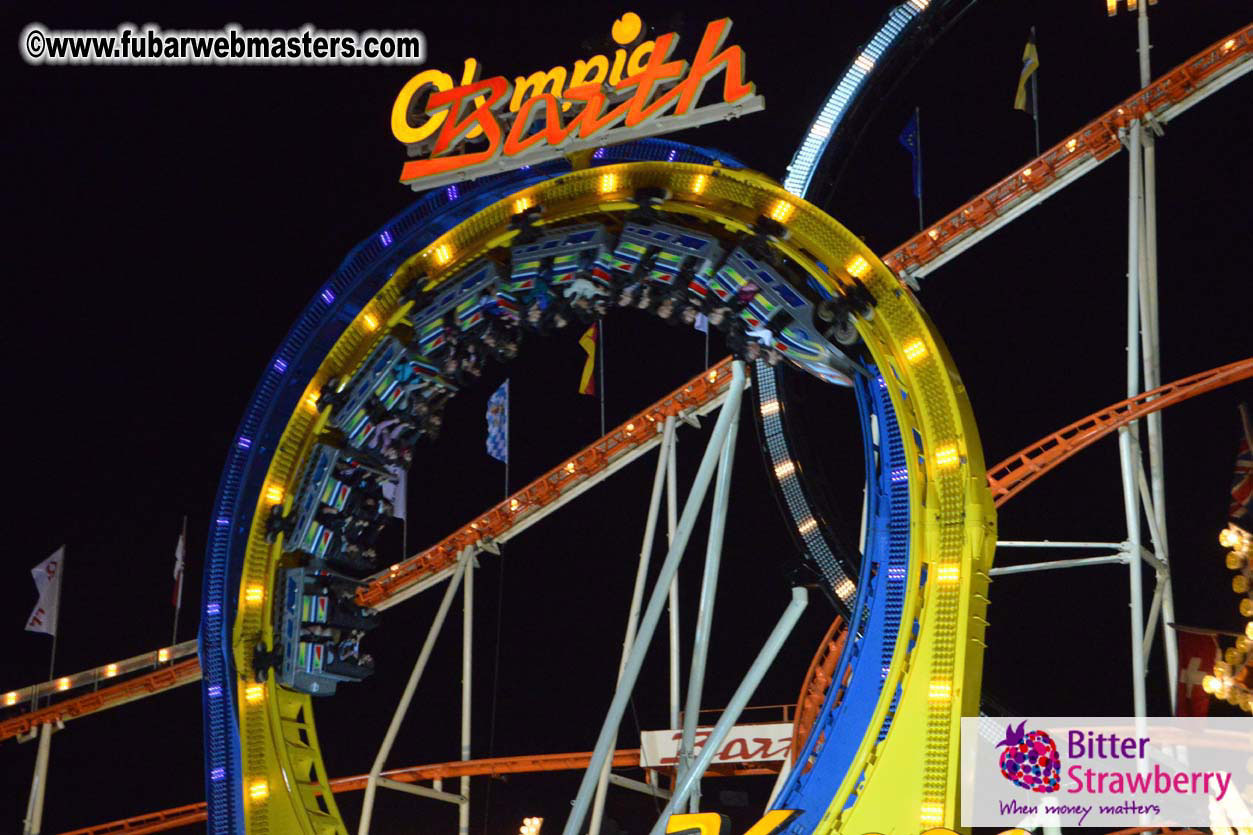 Beer tent seating in the legendary Hacker Festzelt