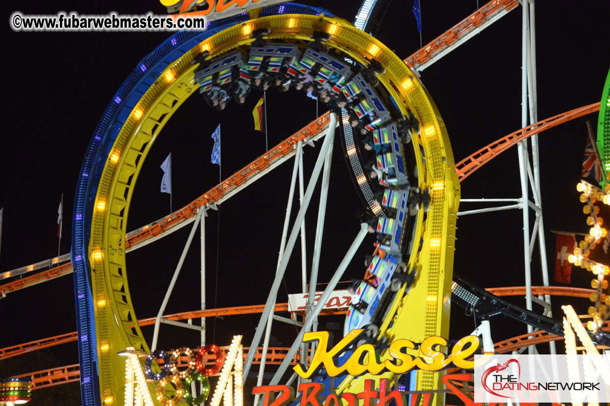 Beer tent seating in the legendary Hacker Festzelt