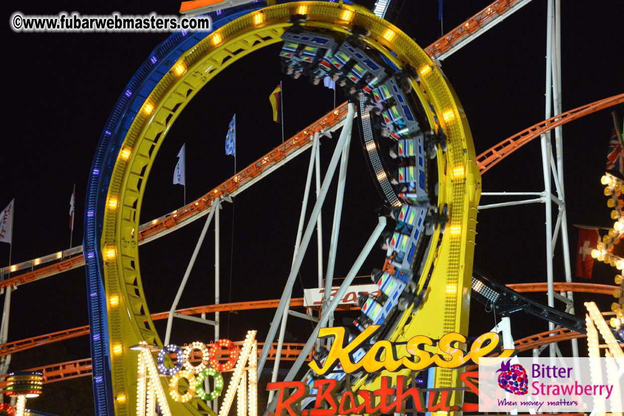Beer tent seating in the legendary Hacker Festzelt