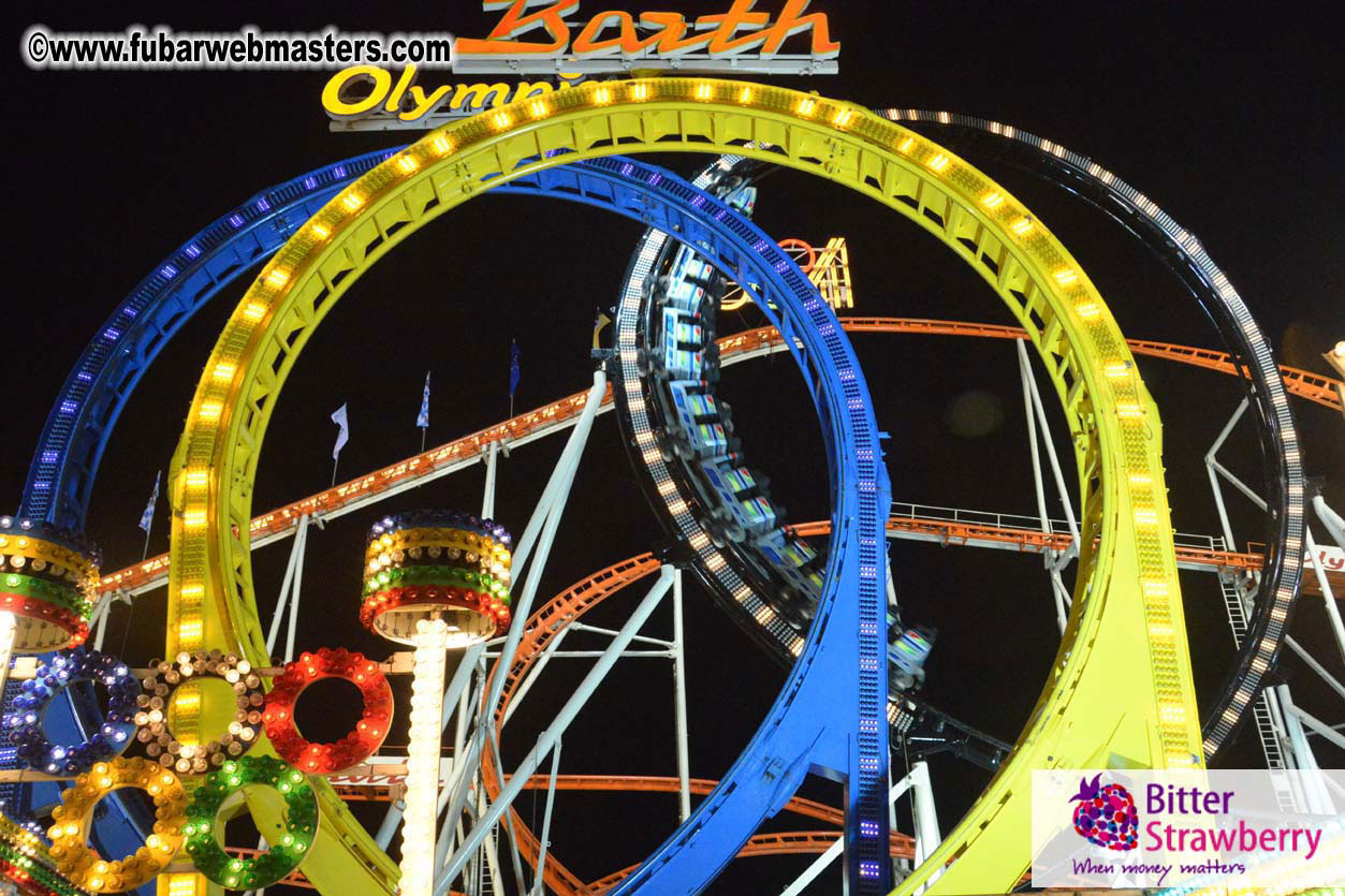 Beer tent seating in the legendary Hacker Festzelt