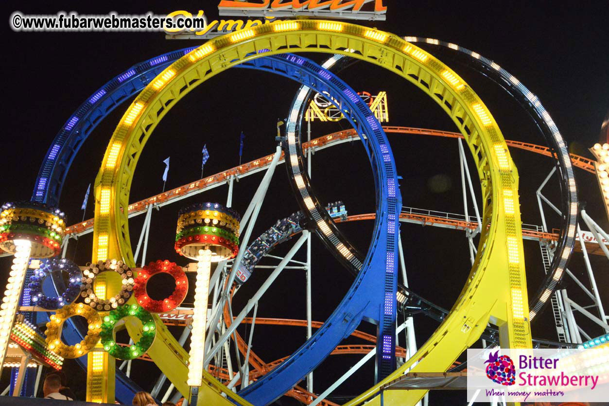 Beer tent seating in the legendary Hacker Festzelt