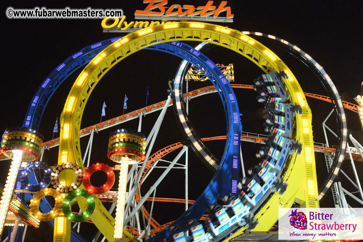 Beer tent seating in the legendary Hacker Festzelt