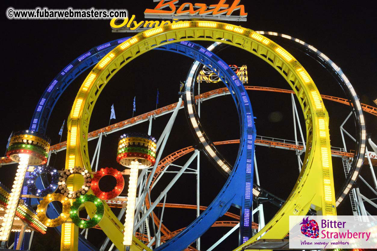 Beer tent seating in the legendary Hacker Festzelt