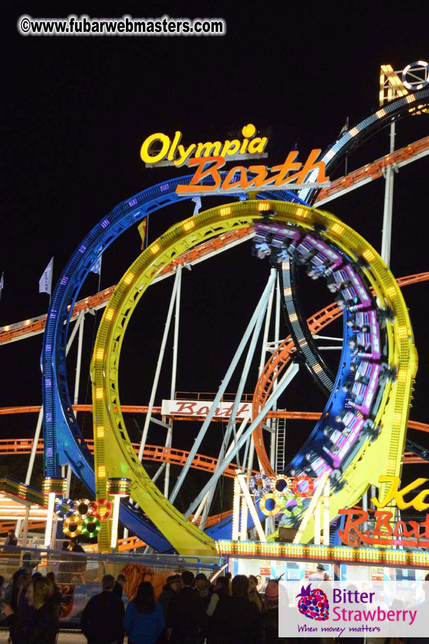 Beer tent seating in the legendary Hacker Festzelt